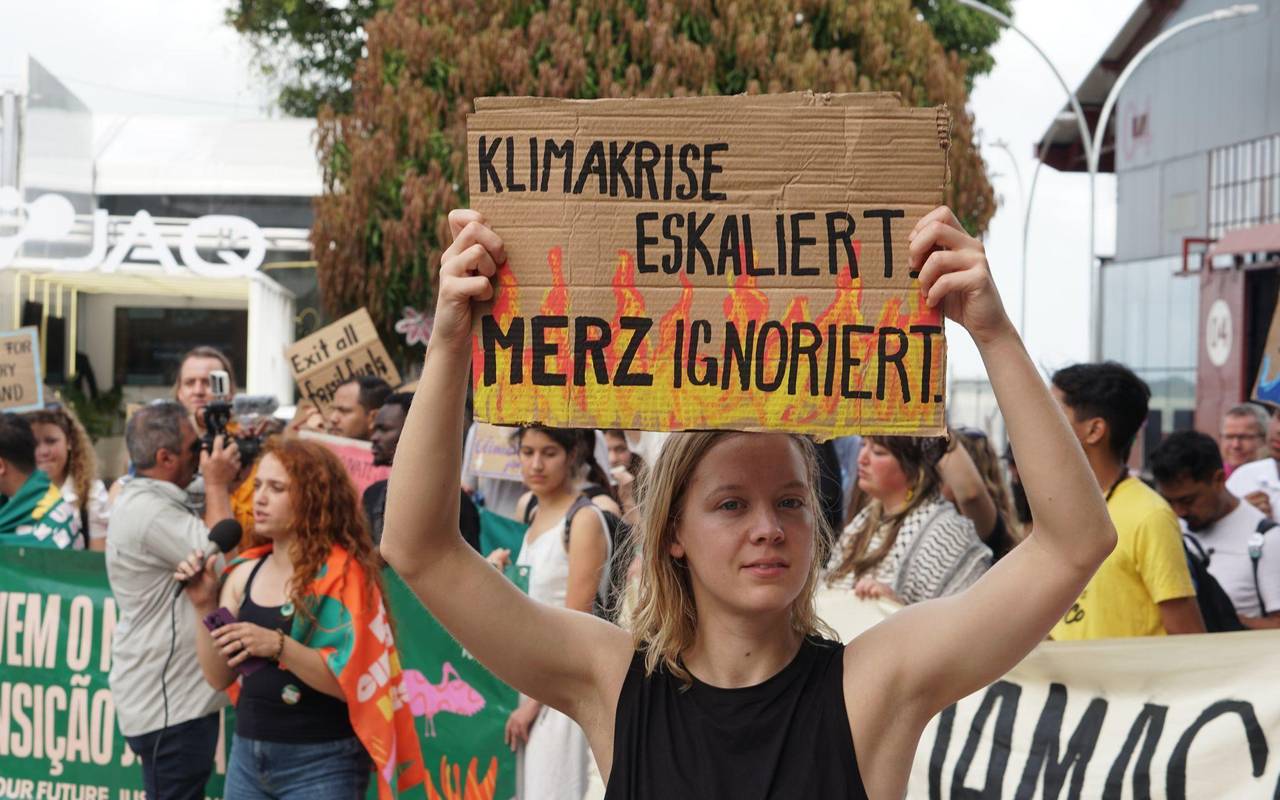 Protest von Fridays for Future am Rande der COP30