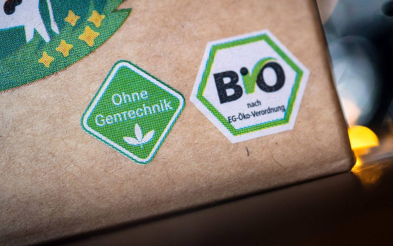 Ein Label mit der Aufschrift "Ohne Gentechnik"