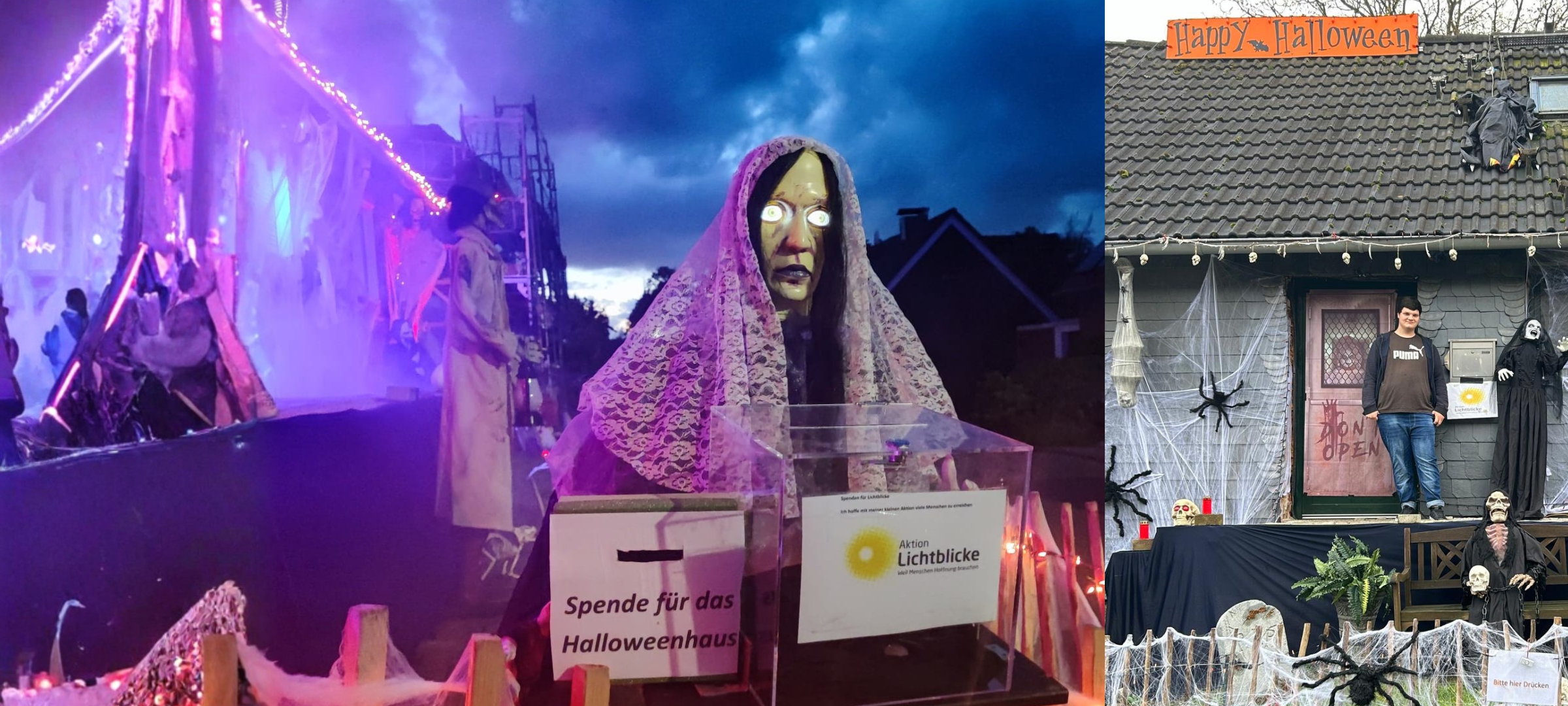 Spendenaufruf für Halloween Haus Mettmann