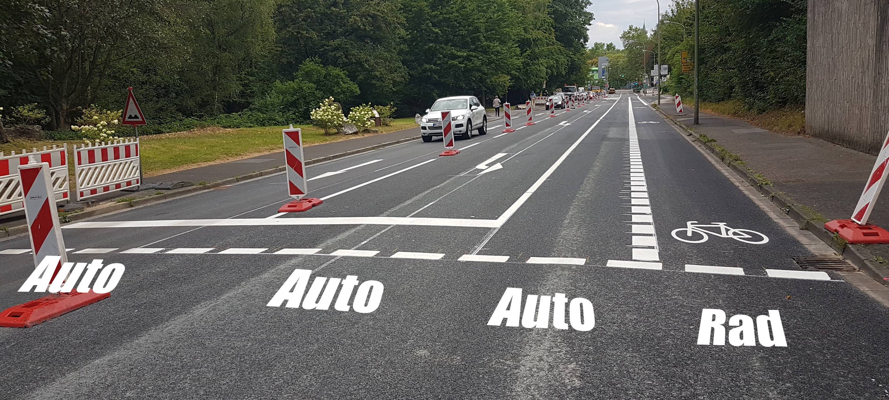 Mettmann: Talstraße falsch markiert