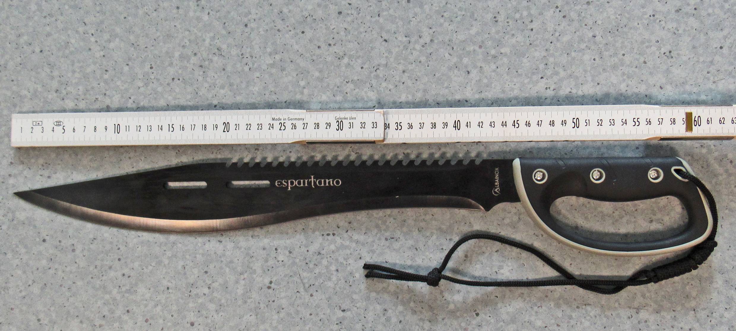 19-Jähriger hatte Machete bei sich