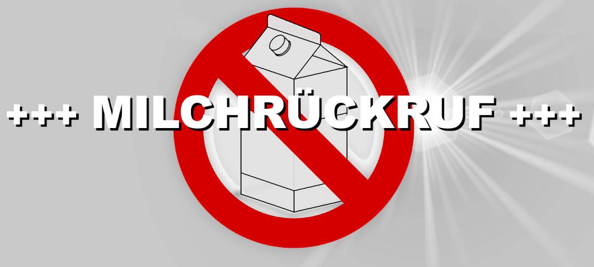 Rückruf von Milchprodukten
