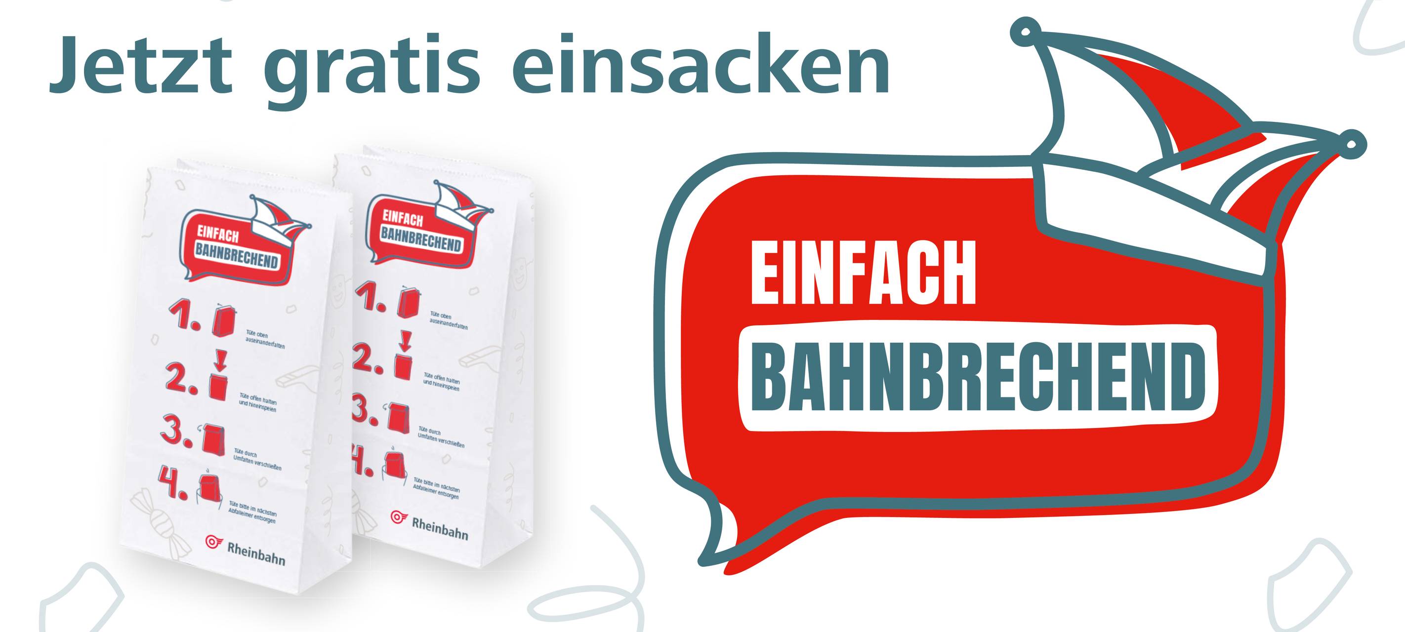 Rheinbahn an Karneval mit Spucktüten