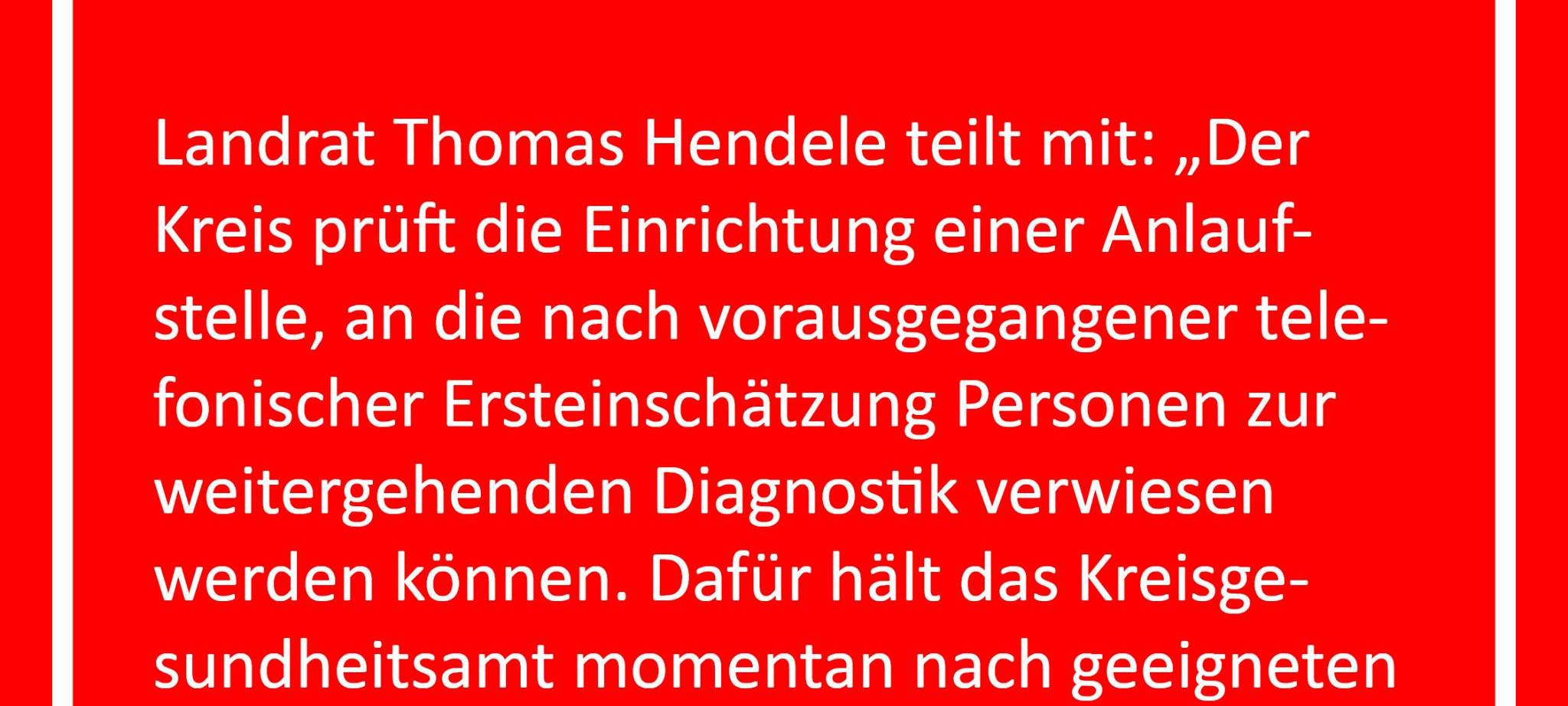 Kreis prüft Diagnosezentrum