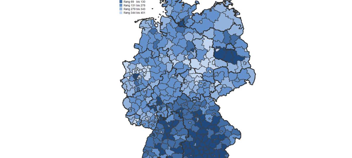 IW-Ranking 2020: NRW schlecht - außer der Kreis Mettmann und Düsseldorf