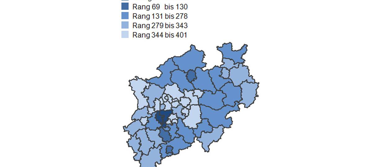 IW-Ranking 2020: NRW schlecht - außer der Kreis Mettmann und Düsseldorf