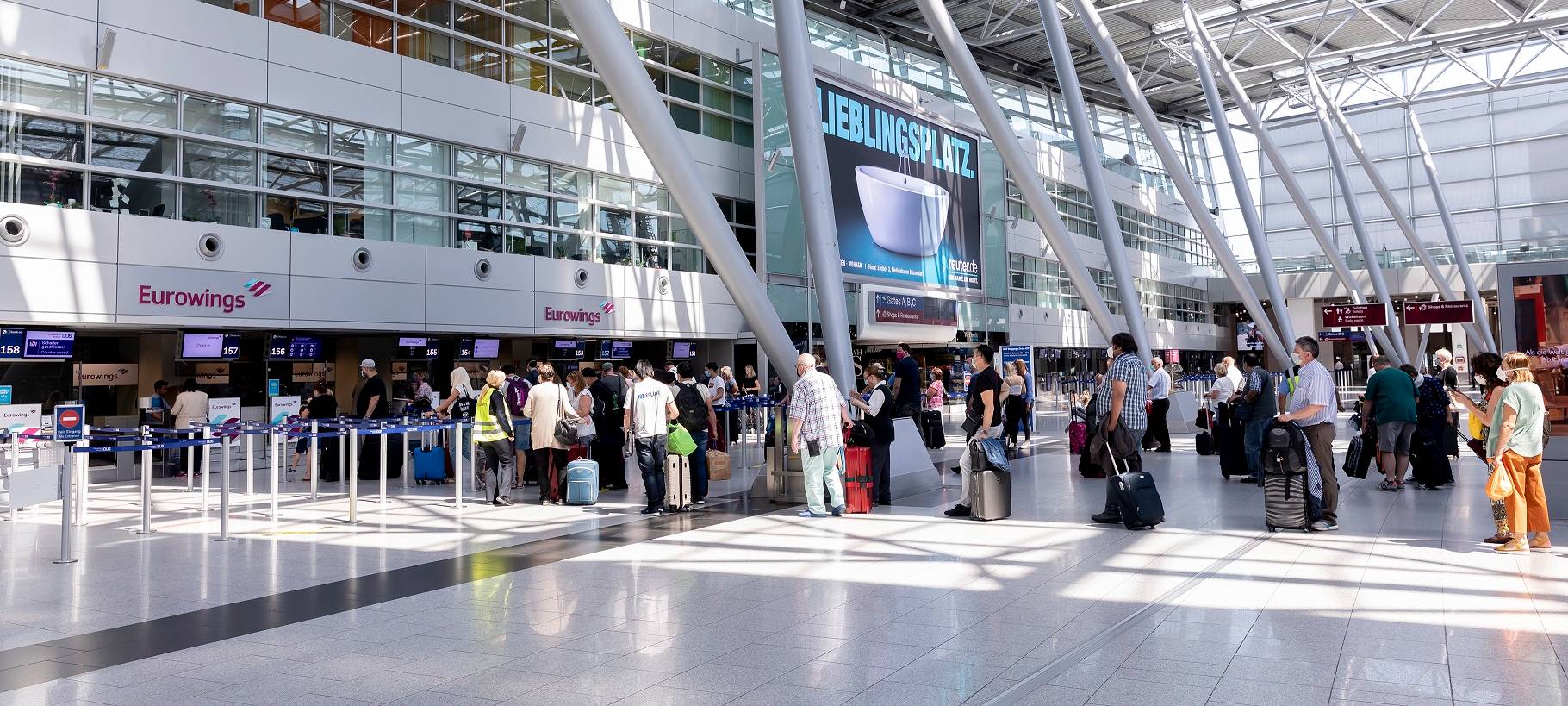 Corona-Schutzmaßnahmen am Flughafen
