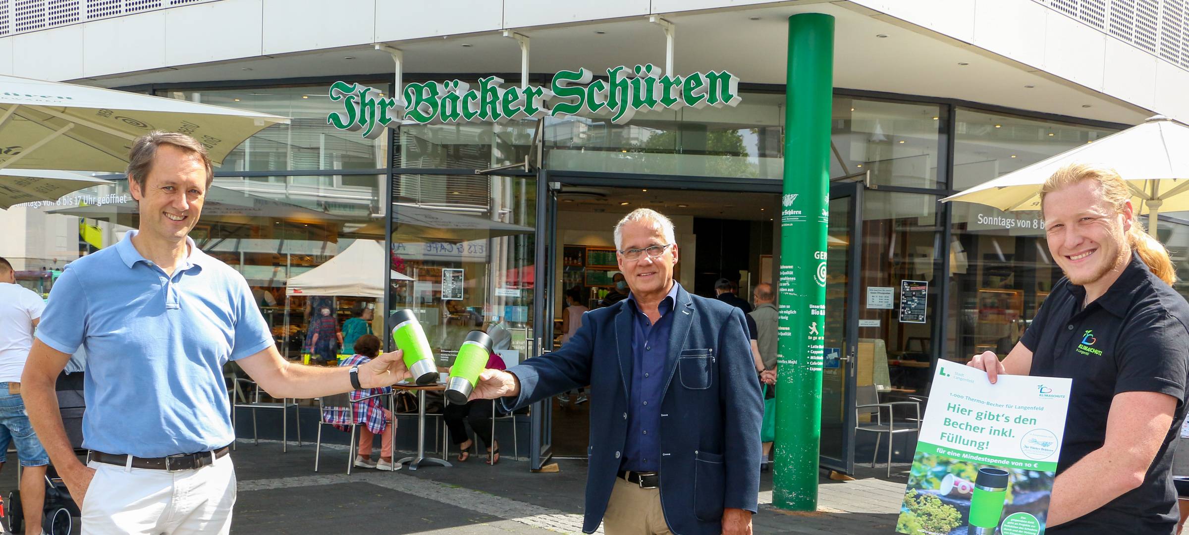 Thermobecher-Aktion in Langenfeld startet