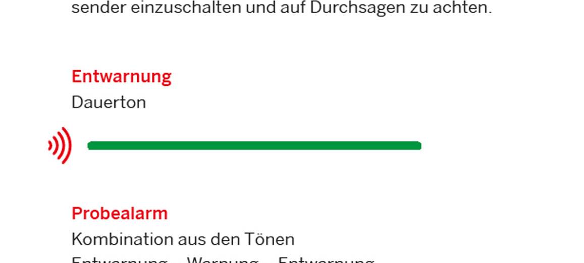 Probealarm um 11 Uhr