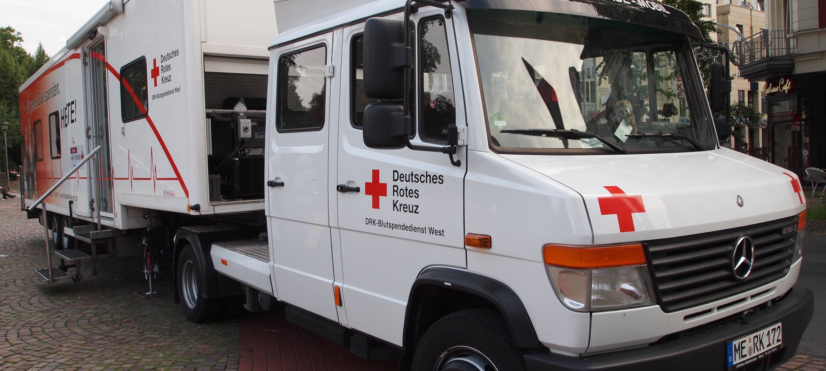 Blutspendemobil an Mettmann Stadtwald