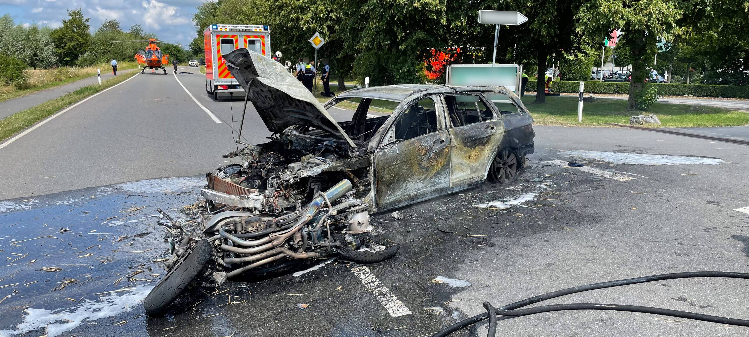 Schwer verletzter Motorradfahrer