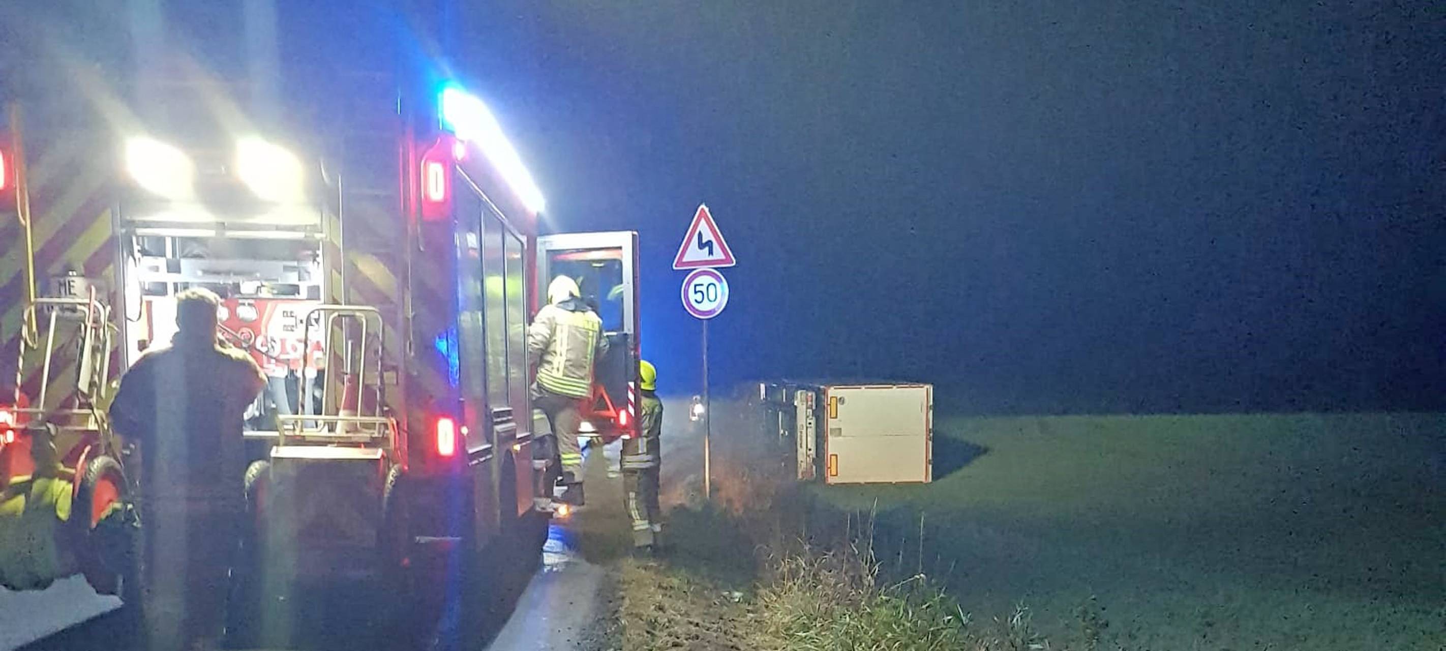 Schwarzbachtal: LKW umgekippt