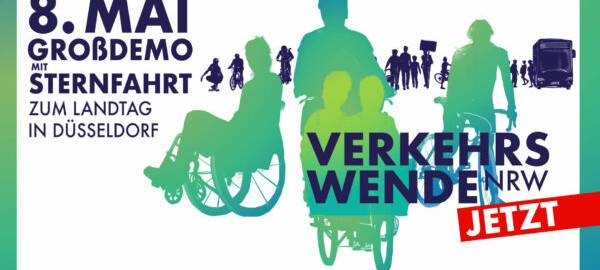 Verkehrswende-Demo: Fahrradkolonne rollt von Erkrath nach Düsseldorf