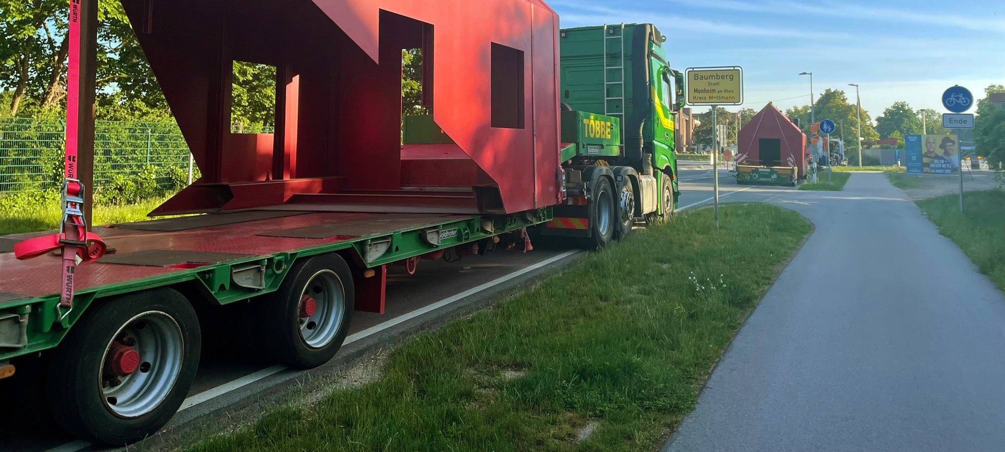 Neue Kunstwerke für Monheim: Sperrung