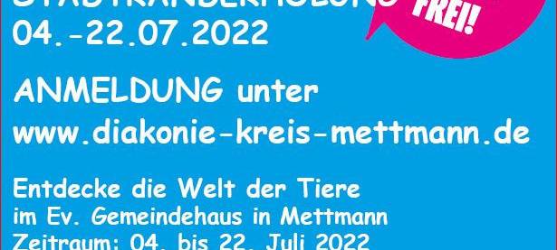 Stadtranderholung 2022 - Diakonie im Kirchenkreis Düsseldorf-Mettmann
