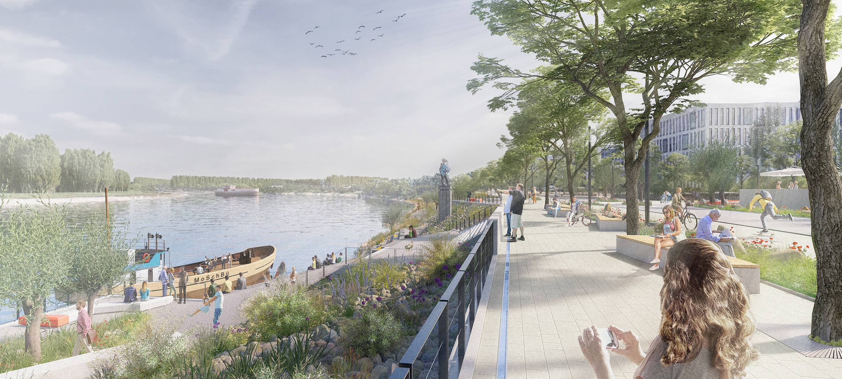 Pläne für Monheimer Rheinpromenade