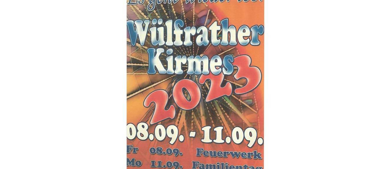 08.09. - 11.09.2023 Wülfrather Kirmes am Rathaus