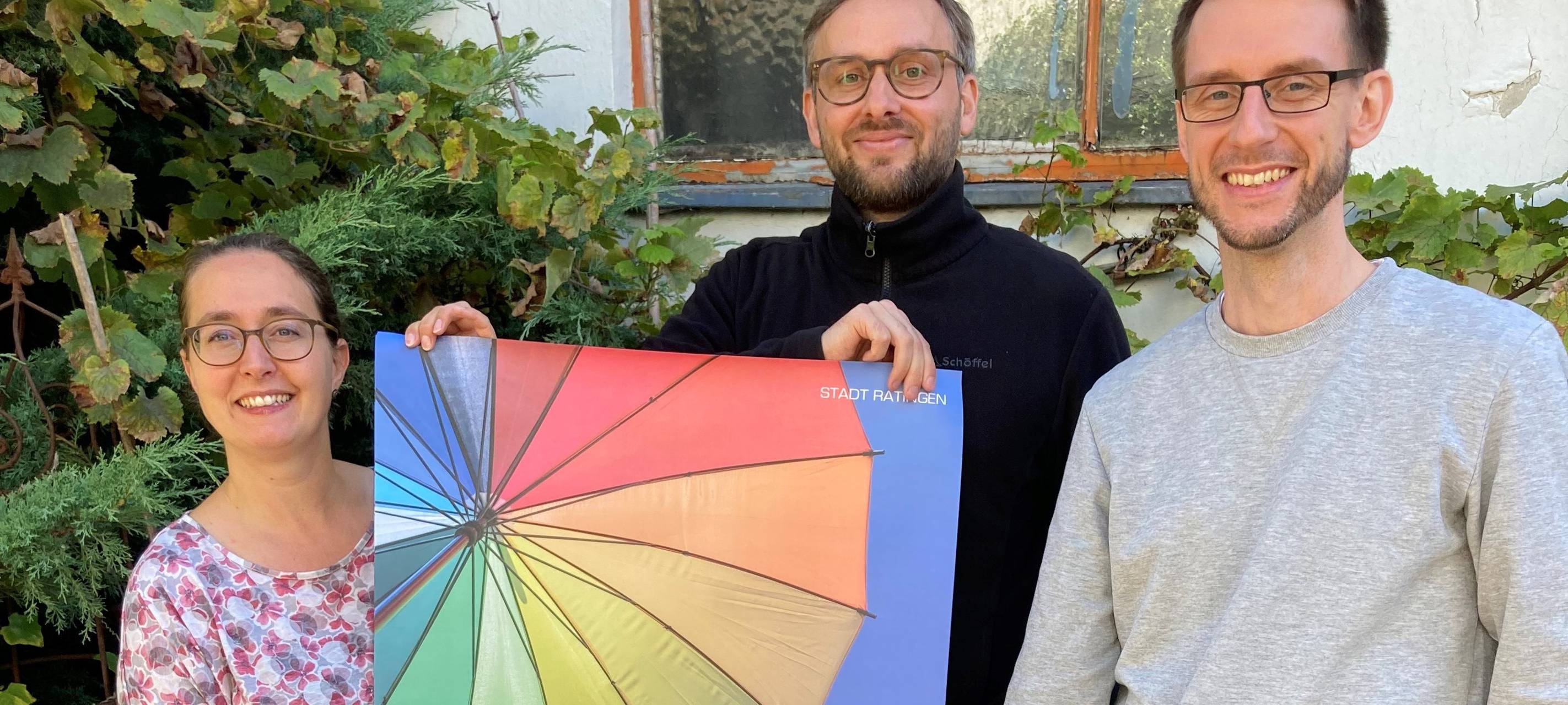 Das städtische Koordinationsteam mit (von links) Lena Steinhäuser, Benjamin Reichpietsch und Philip Herms freut sich auf die zahlreichen Veranstaltungen bei den Ratinger Tagen der Nachhaltigkeit