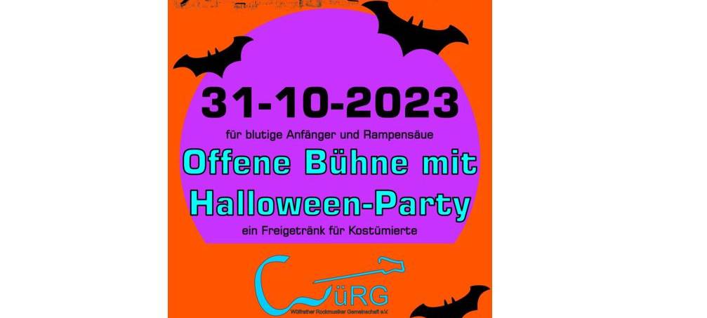31.10.2023 - Jetzrocktashaus - Offene Bühne und Halloween-Party