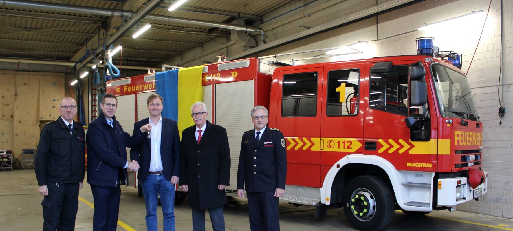 Erkrath spendet Feuerwehrauto an die Ukraine