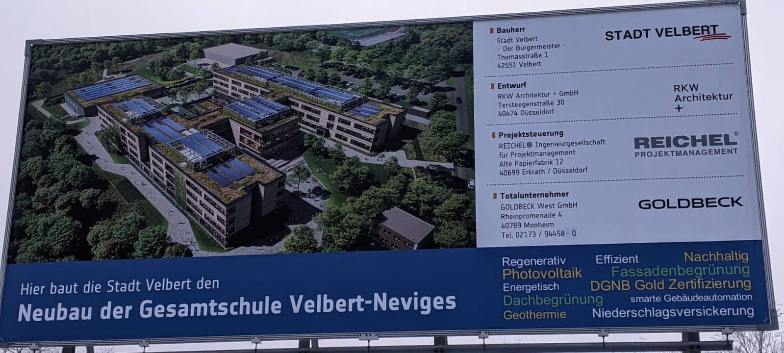 Nevigeser Gesamtschule im Zeitplan