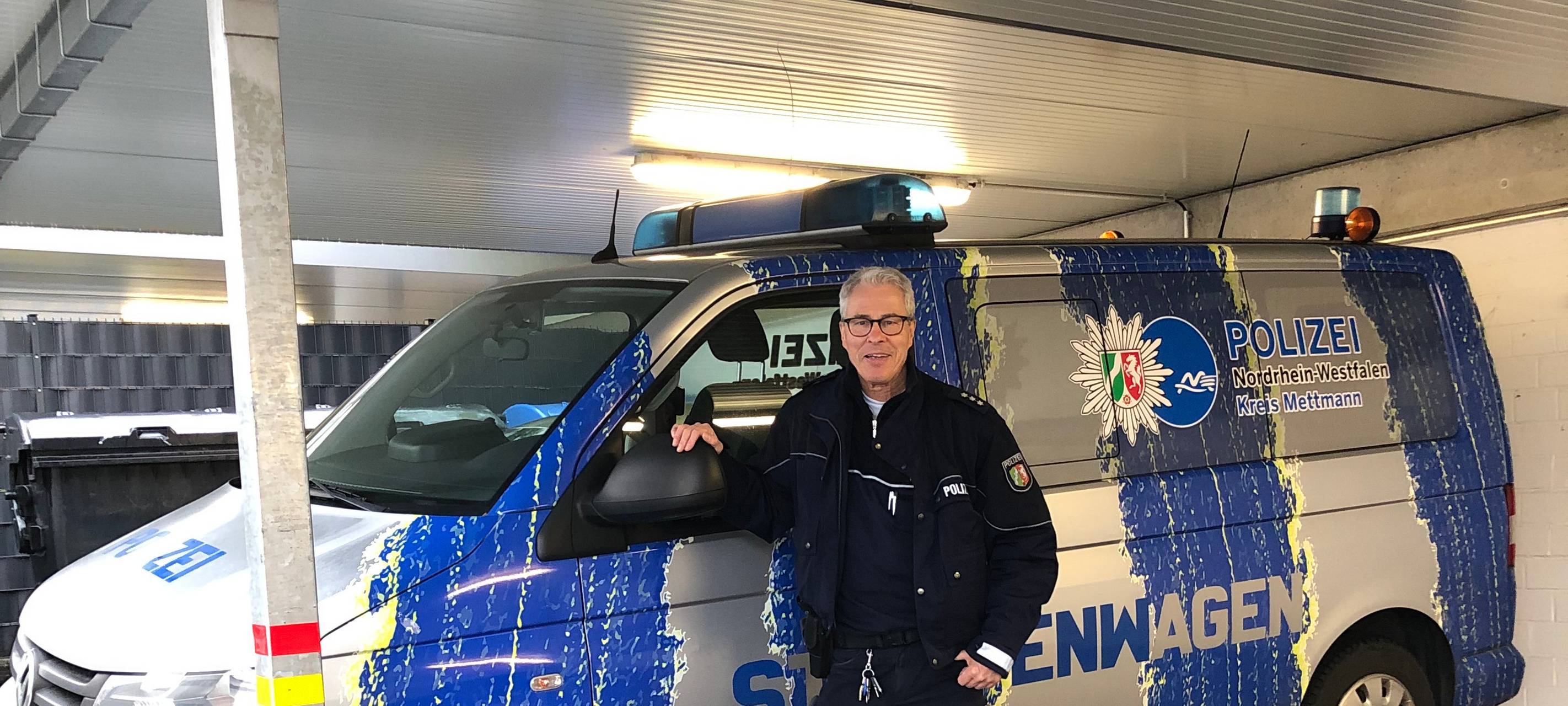 Der "Streifenwagen" steht heute in Heiligenhaus