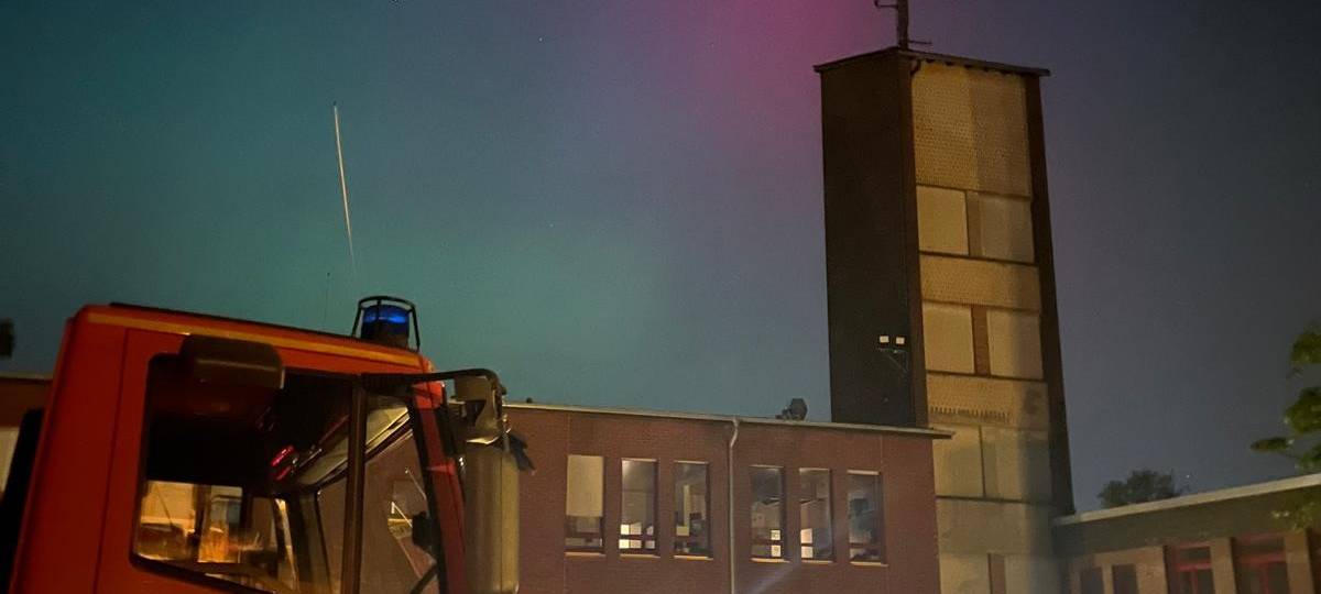 Polarlichter über dem Kreis Mettmann