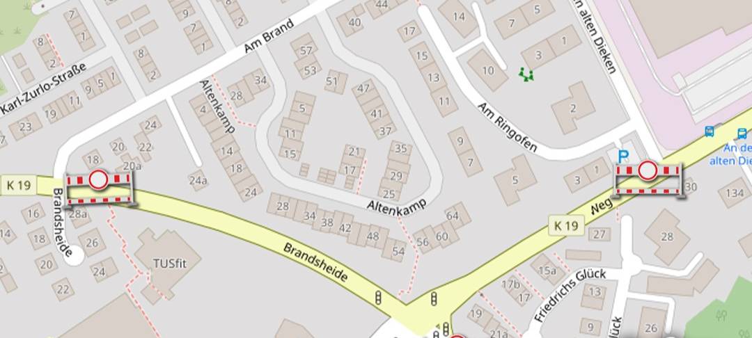Ratingen-Lintorf: zentrale Kreuzung zwei Wochen gesperrt