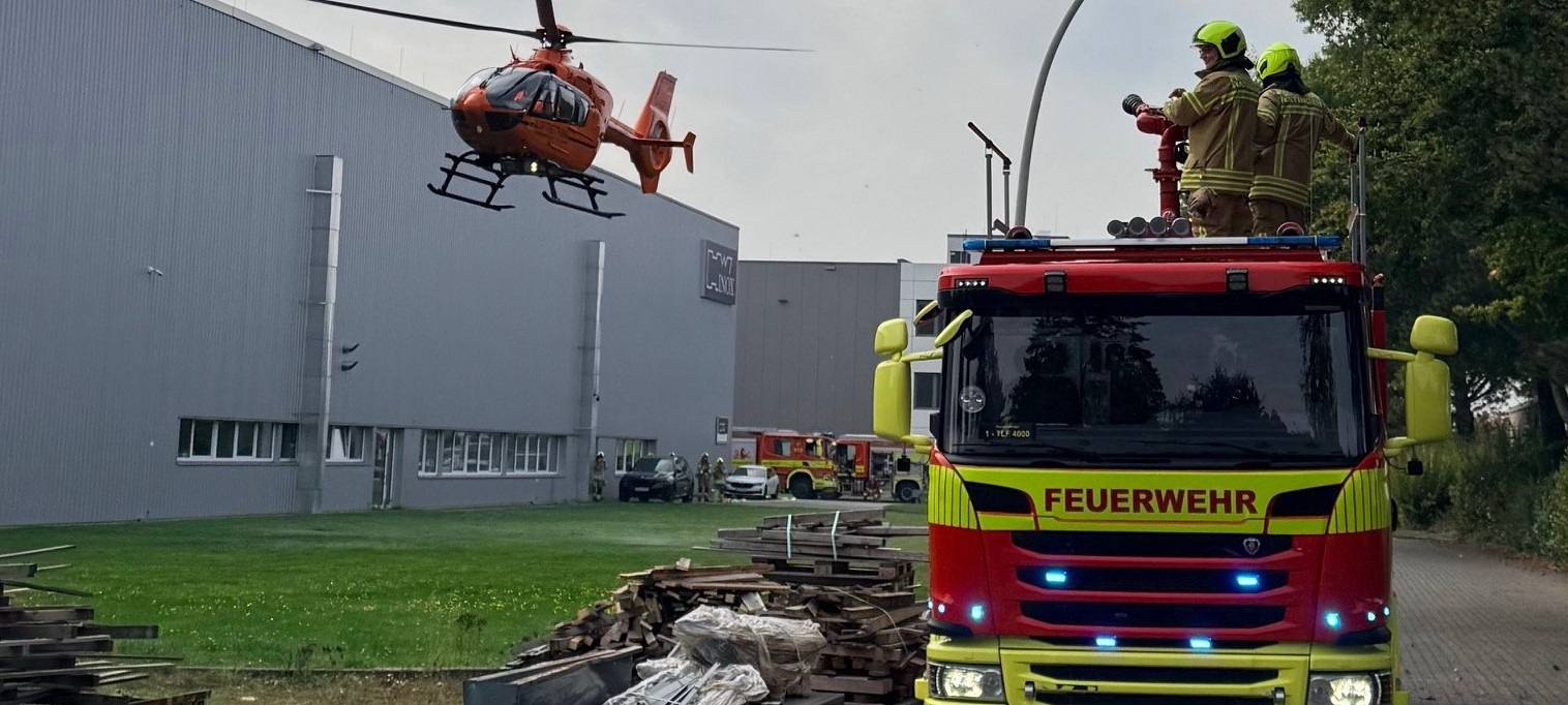 Schwerer Arbeitsunfall in Ratingen-Tiefenbroich