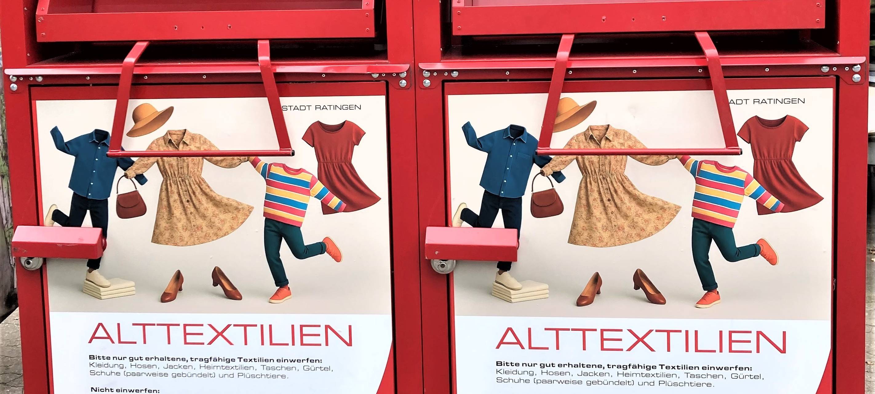 Neue Altkleidercontainer in Ratingen