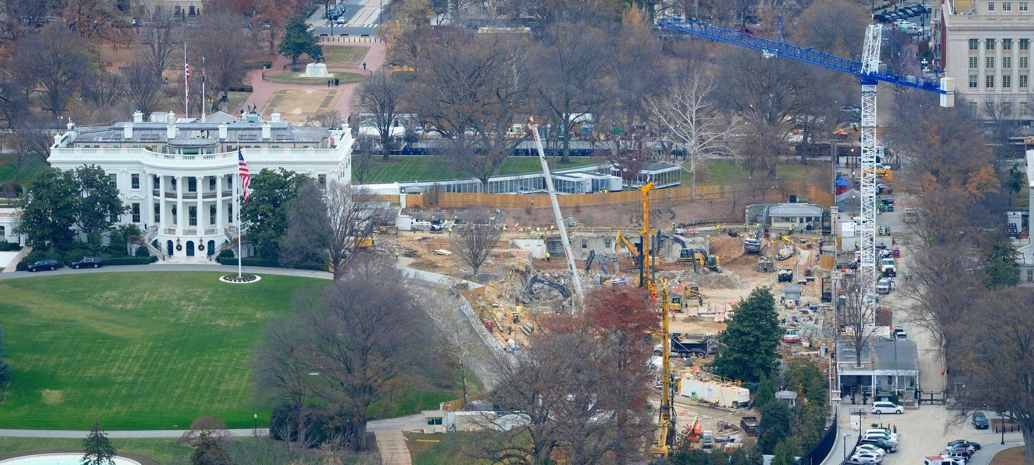 Bauarbeiten am Weißen Haus
