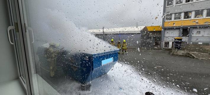 Containerbrand in Gewerbepark