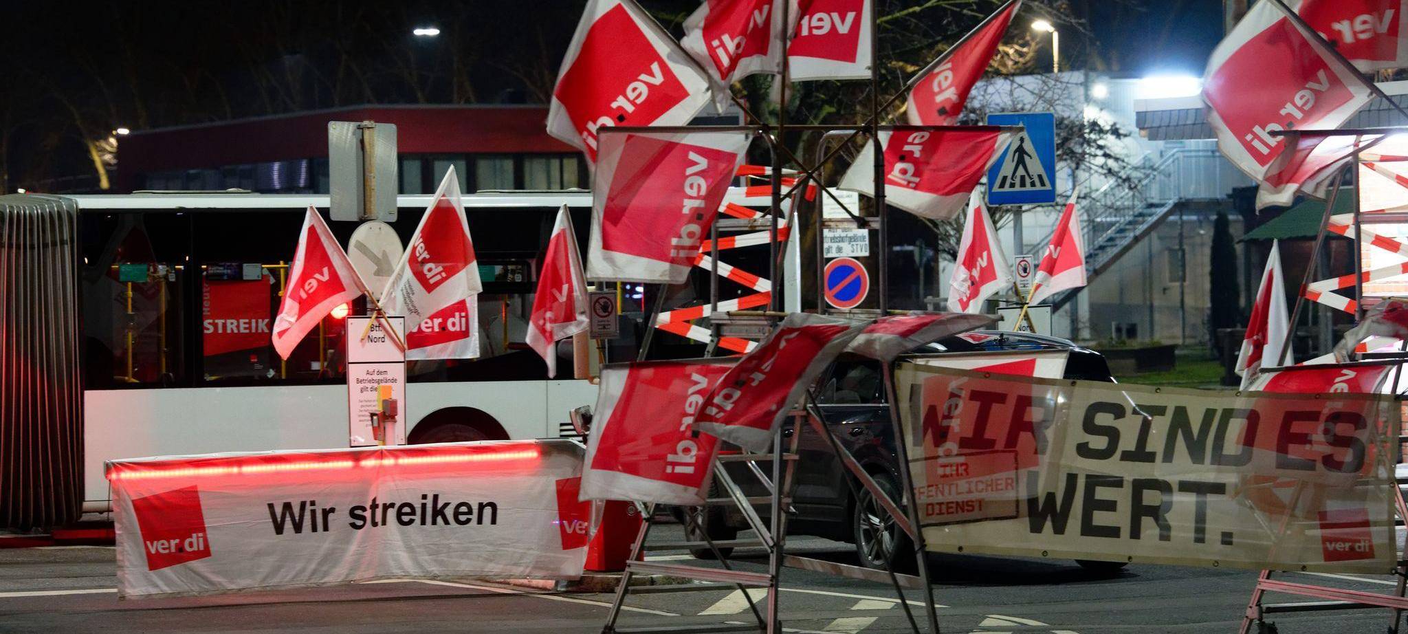 Verdi-Warnstreik in Köln