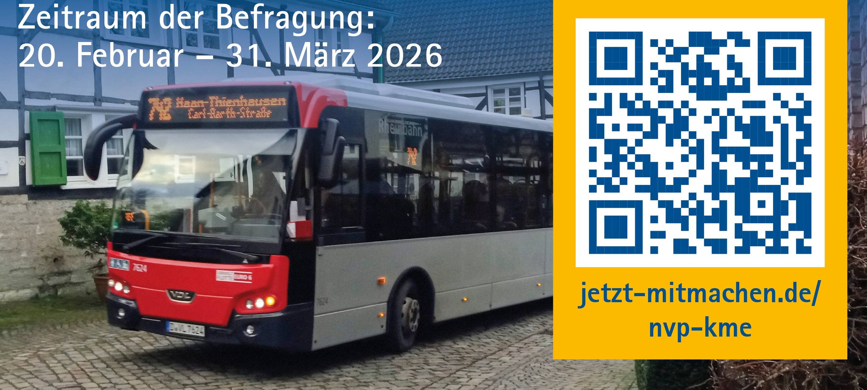 Umfrage zur Verbesserung des ÖPNV im Kreis Mettmann