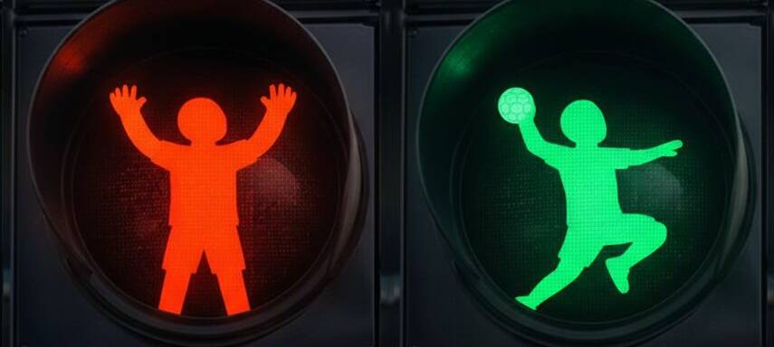 Haan bekommt Handball-Ampelmännchen