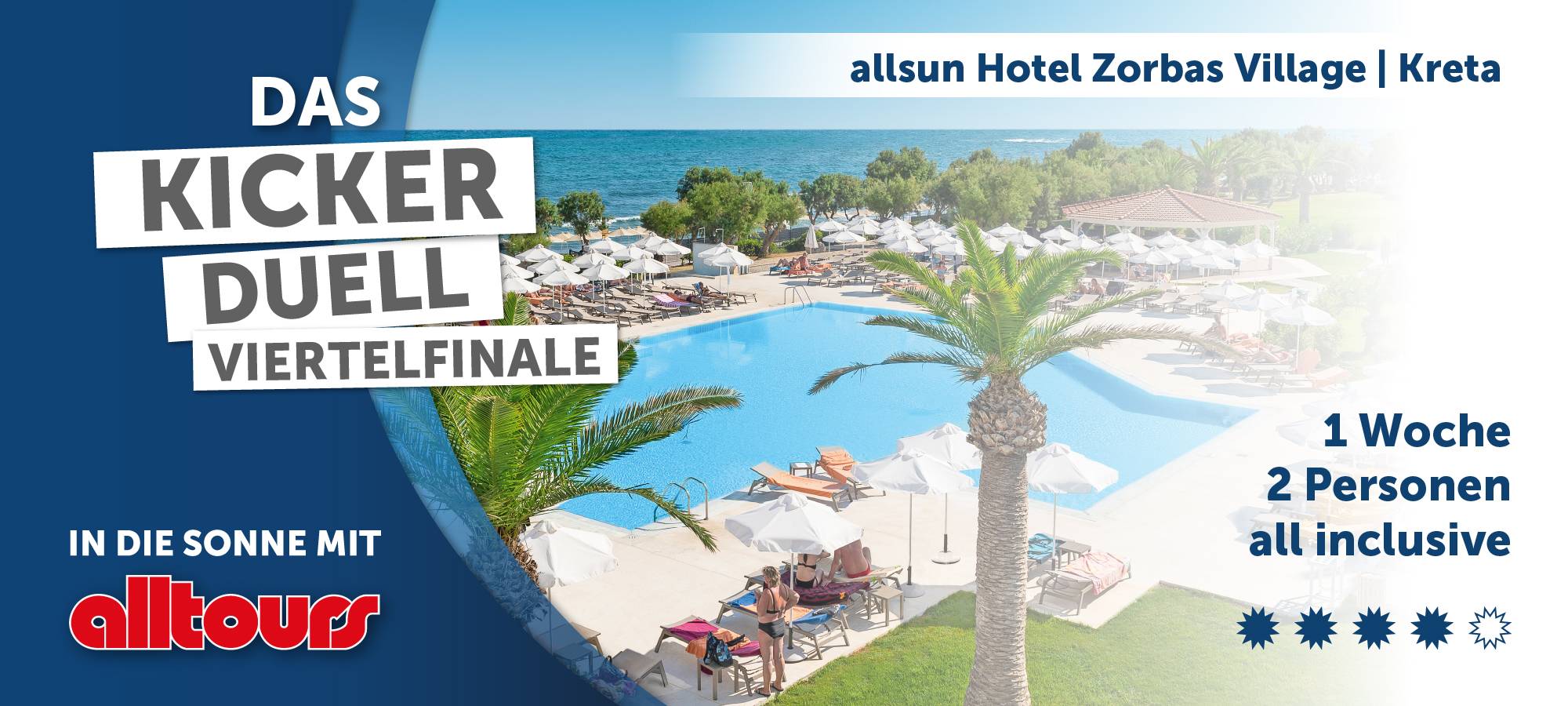 Das Kicker Duell - in die Sonne mit alltours