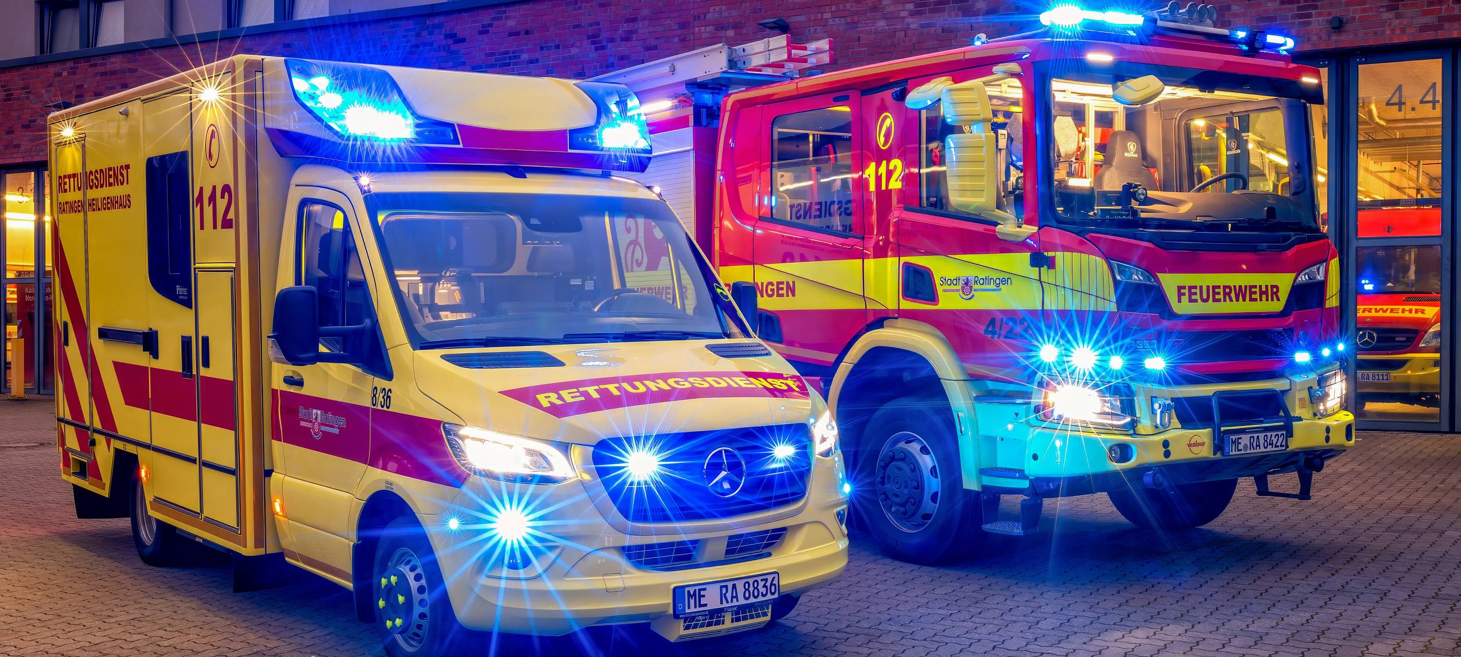 Ratingen: Feuerwehr-Übung in der Innenstadt am Dienstagabend