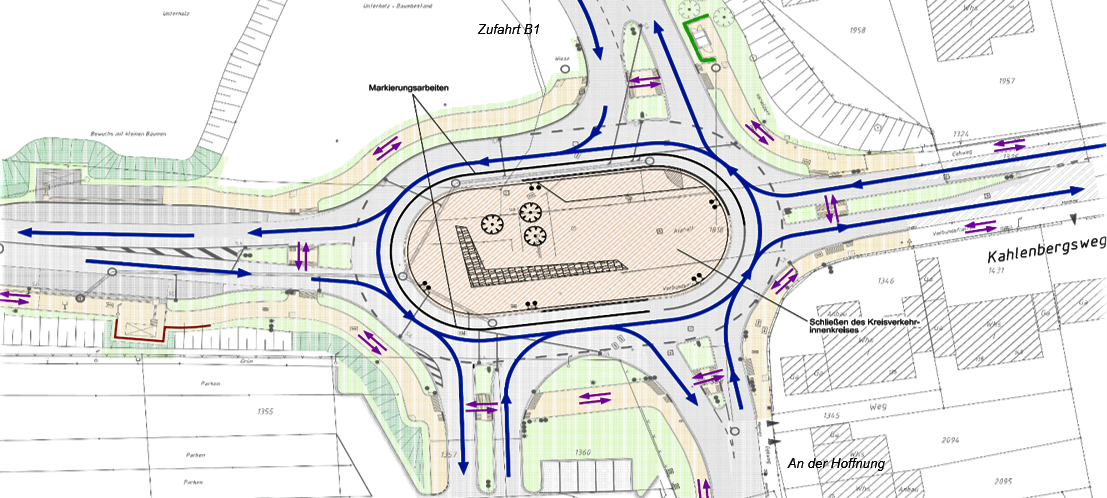 Kreisverkehr gegen den Stau in Breitscheid