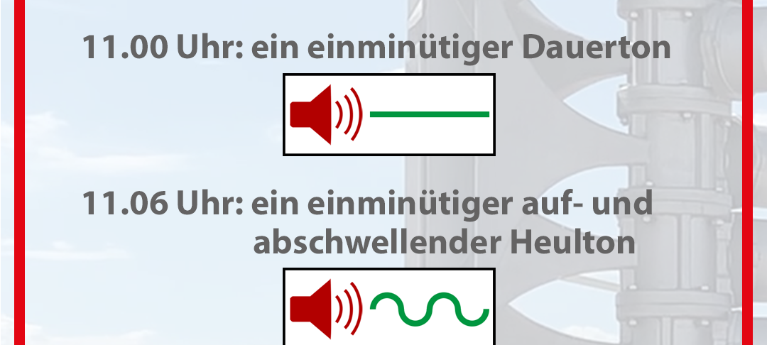 Bundesweiter Warntag am Donnerstag