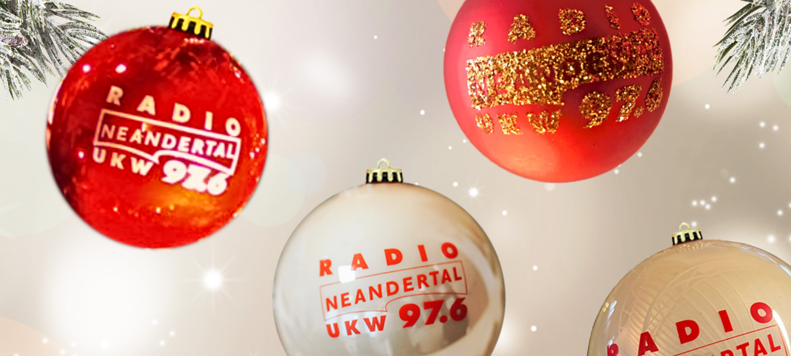 Holt Euch die exklusiven Radio Neandertal Weihnachtsbaumkugeln