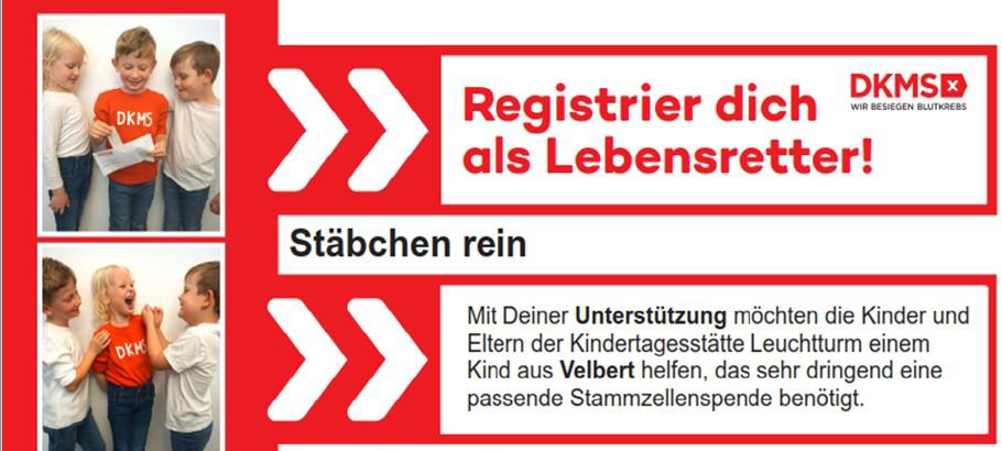 Typisierungsaktion in Velberter Kitas