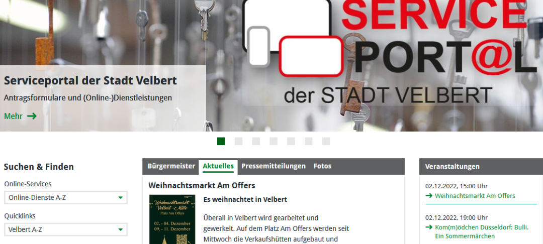 Stadt Velbert ist offline