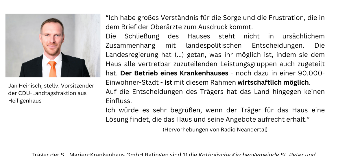 St. Marien Krankenhaus: Ärzte schreiben Brandbrief