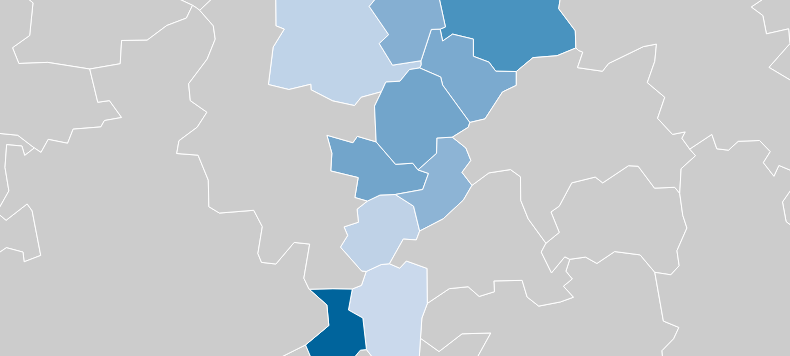 Städte sehr unterschiedlich hoch verschuldet