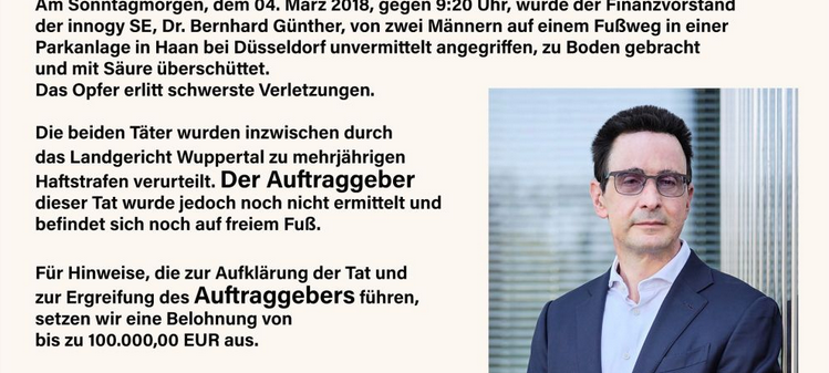 7 Jahre nach Säureangriff: Opfer lobt Belohnung aus