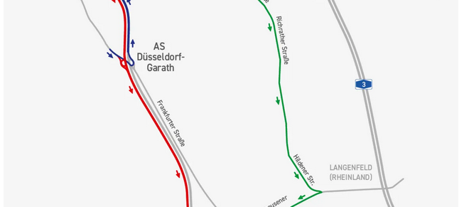 A59-Sperrung: Viel Verkehr auf Umleitungen befürchtet