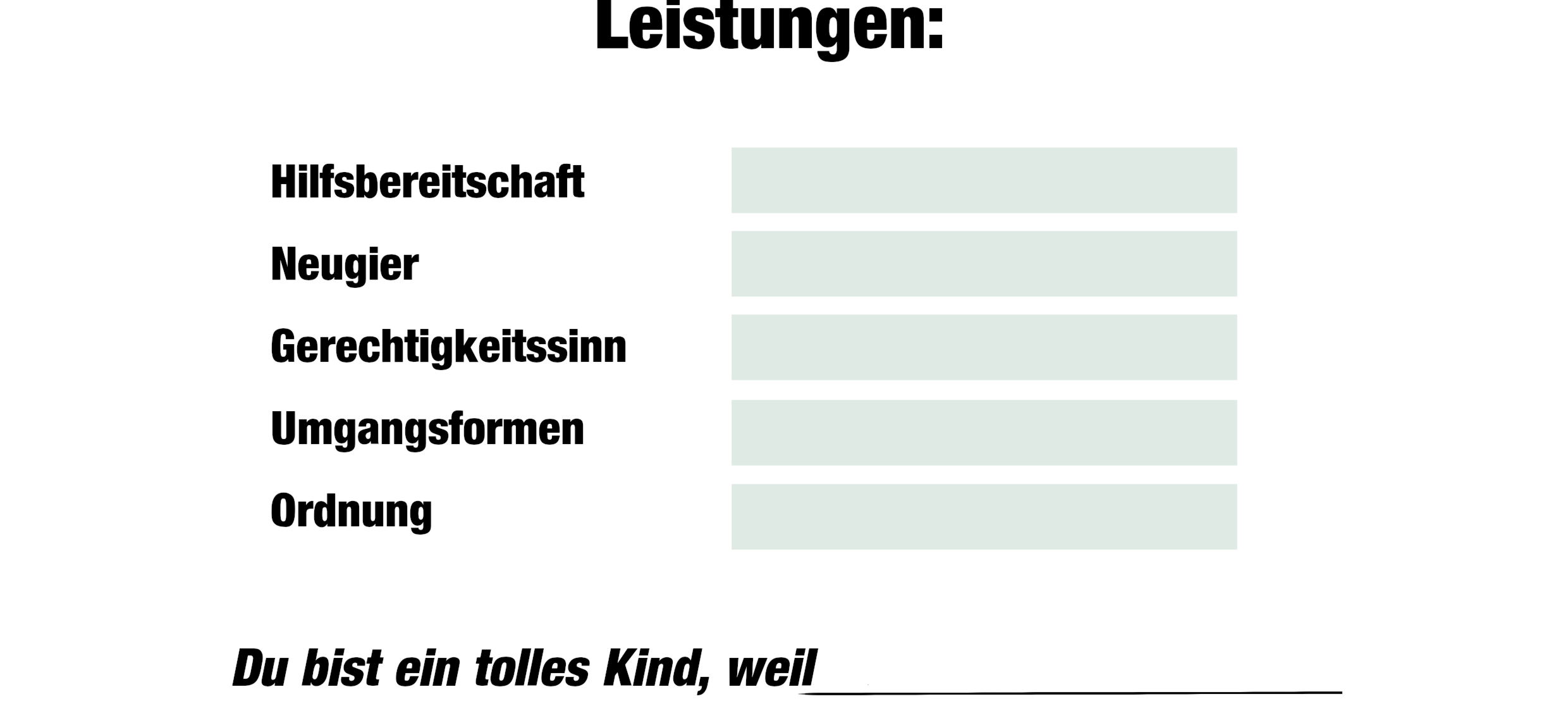 Das Eltern-Kind-Zeugnis